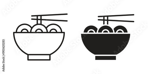 Ramen icon and symbol. Vector illustration.eps