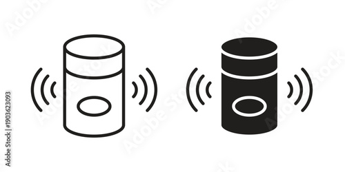 Smart speaker icon and symbol. Vector illustration.eps