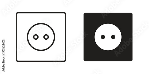 Socket Outlet icon and symbol. Vector illustration.eps