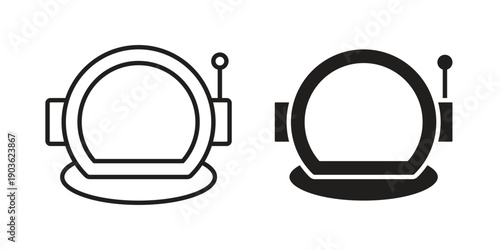 Space helmet icon and symbol. Vector illustration.eps