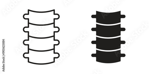 Spine Bone icon and symbol. Vector illustration.eps