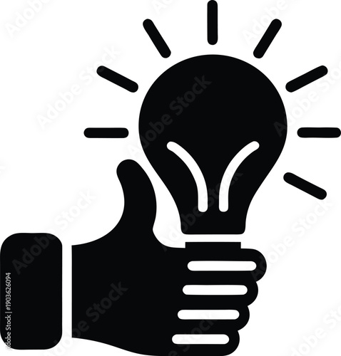 Thumbs Up with Light bulb Idea