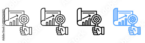 Research Method Icon Different Style Outline Collection Set 