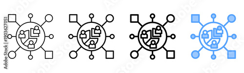 Segment Archetype Icon Different Style Outline Collection Set 