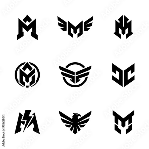 Collection of Modern M Letter Logos and Emblems