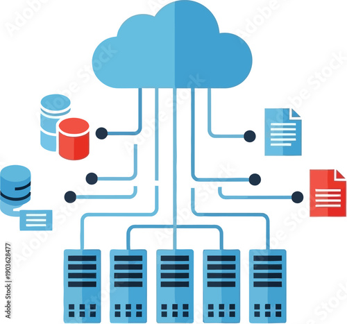 Cloud Computing Network Servers Data Storage.