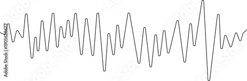 Sound wave podcast audio icon waveform frequency lines. Vector soundwave music pattern. Microphone signal equalizer background radio voice recording. Audio spectrum sound wave vector