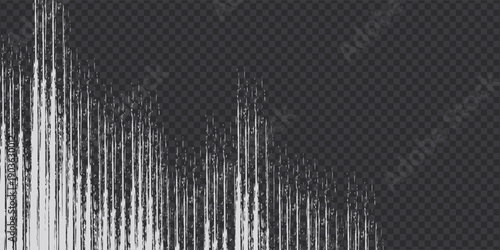 Vintage film filter overlay with dust and scratches. Grunge vector texture for retro photo effects, video overlays, or distressed design elements. Transparent background for easy layering.