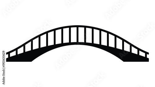 bridge icon in silhouette style isolated on white background for transportation connection infrastructure and urban development concept