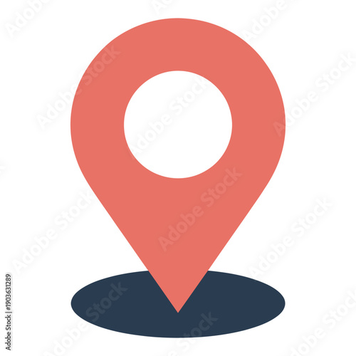 location pin map marker icon in flat style isolated on white background for gps navigation address travel and place concept