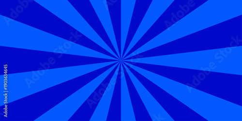 Background sunburst pattern blue design. Sunburst pattern summer social banner. sun beam vector banner design and comic burst gradient concept pattern. Blue sun rays background.