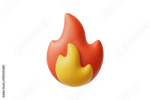 Vibrant red and yellow flame icon symbolizing passion and energy