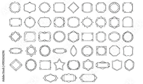 frames and elegant borders, essential vector design elements for creative projects, featuring uniquepatterns in a scalable format, offering vintage and modern stylistic versatility for any graphi