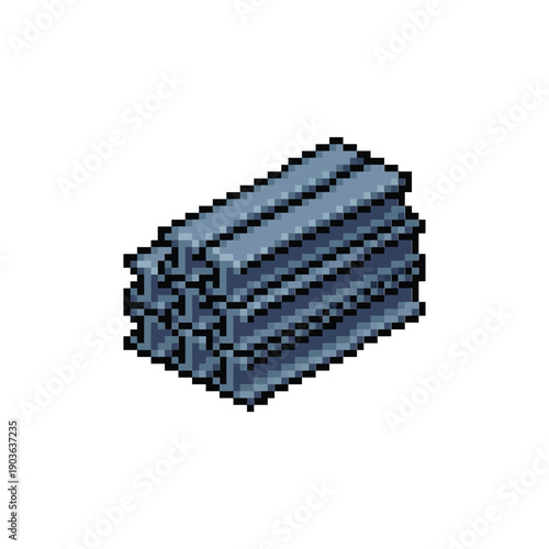Steel Beams Isometric Pixel Art Sprite