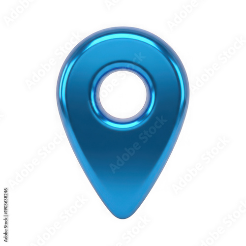 Free Download A close-up view of a blue location pin icon with a white center. isolated on transparent background - GFXLoad