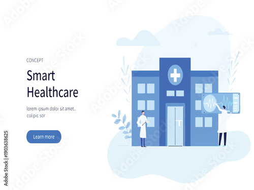 Digital Healthcare Innovation Concept Smart Hospital Technology for Modern Medical Services and Patient Care
