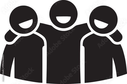 Fotografie Business man and woman vector illustration icon