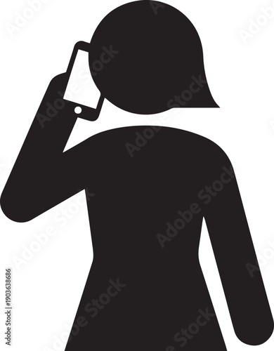Silhouette of a man holding a gun standing in black vector style