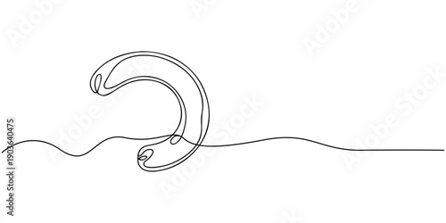 Hand drawn sausage spiral isolated on white background. Sketch style grilled sausage ring. Engraving vector illustration of snail sausage, Smoked sausage ring line drawing, sausage rings continuous.