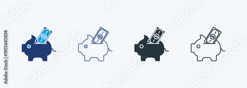 Savings Multiple Style Icon Collection