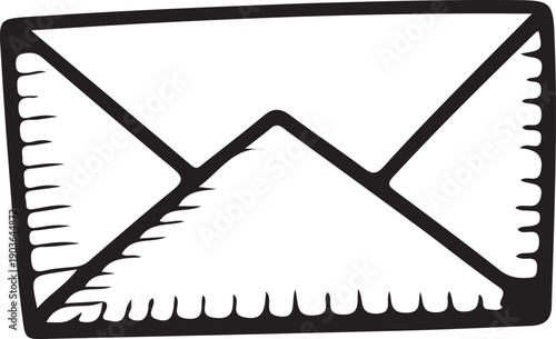 Simple vector illustration of an envelope on transparent background