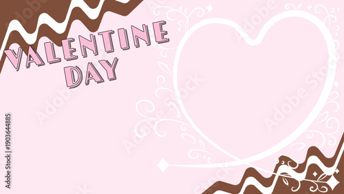 Valentine chocolate heart frame
