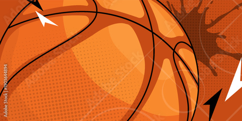 Vector illustration of basketball background. Sport concept
