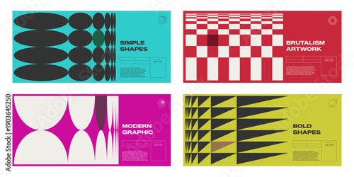 Brutalist bold abstract shape with geometric distortion and horizontal banner rhythm. Modern gradient poster element with psychedelic crack texture, y2k rave aesthetic, and unique optical illusion.