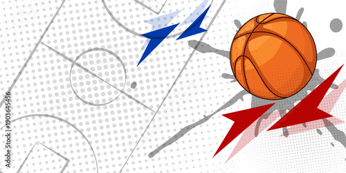 Vector illustration of basketball background. Sport concept