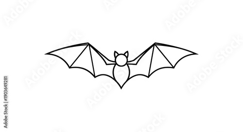 Simple bat illustration for Halloween designs