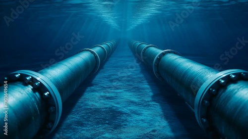 Underwater pipeline transportation: flowing beneath ocean depths with light beams
