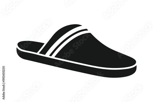 Slipper icon silhouette on white background