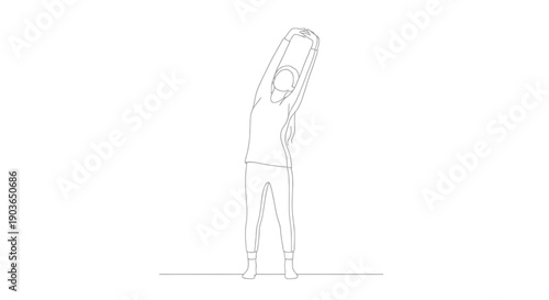 Woman Performing Standing Side Stretch Exercise for Flexibility and Warm up Routine Body Care Fitness Activity Stretching Out Limbering Movement