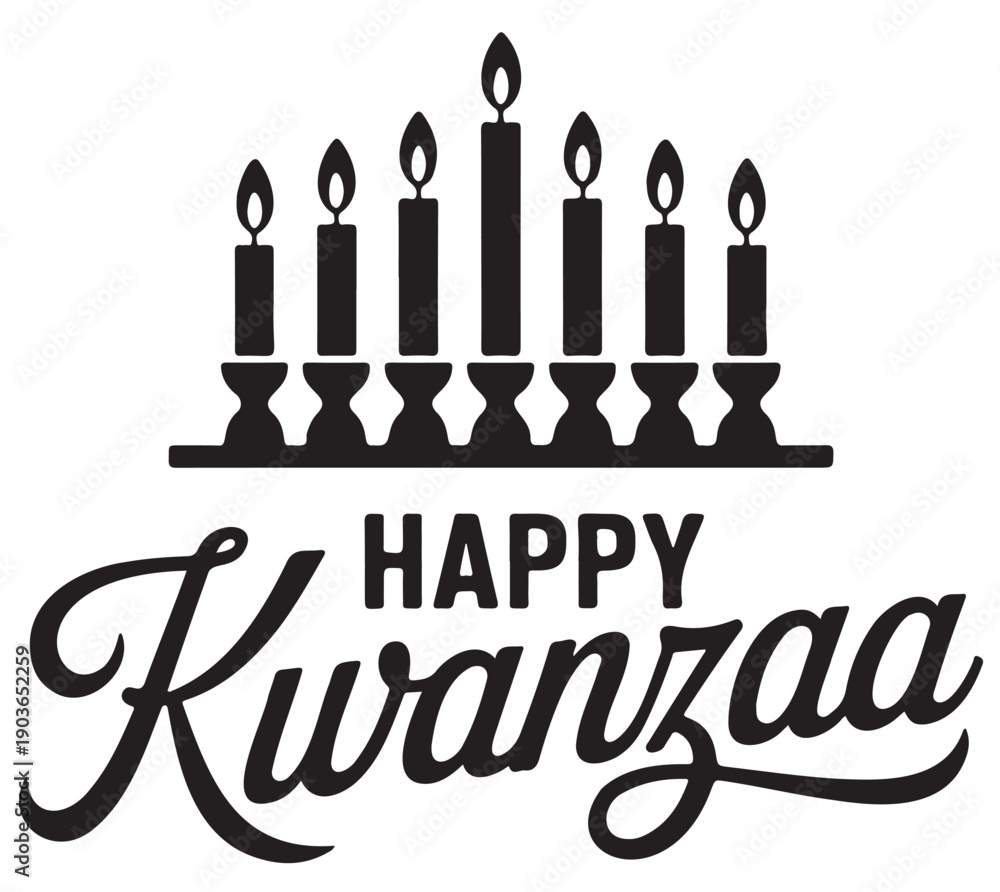 Obraz premium Kwanzaa Candles Happy Kwanzaa Celebration Vector on a White Background
