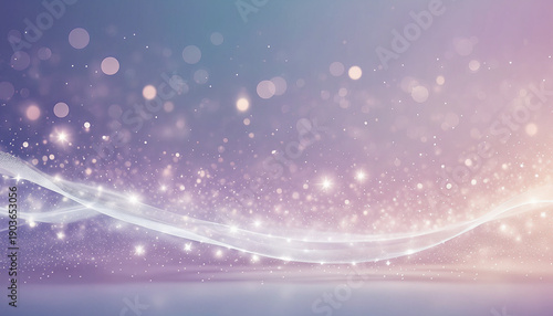 Sparkling pastel purple background with light particles　パステルパープルの輝く粒子と幻想的な背景素材　デジタルイラスト