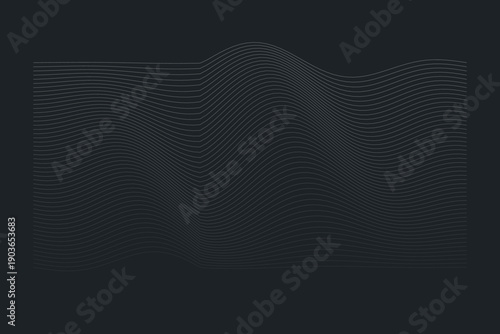 Abstract 3D parametric wave grid architecture, flowing curves and futuristic design in a clean, bright studio setting.