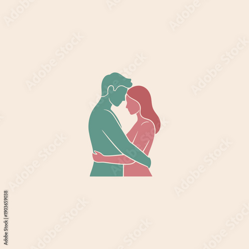 Back hug icon flat vector design.