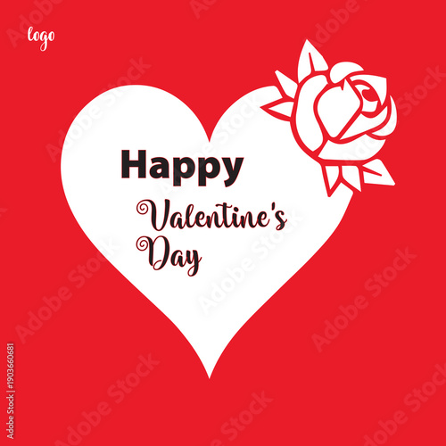 valentine social media poster template