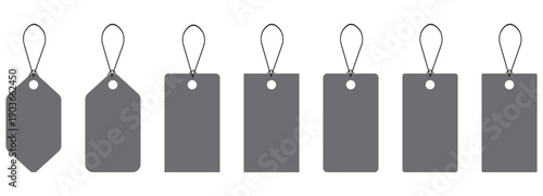 Price tag icon. Realistic mock up price tag for sale campaign.  Shadow price tag Paper Label Isolated On White Background. Ready for your message. 