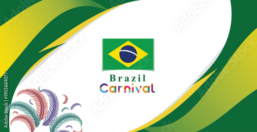 Brazil carnival celebration festive background design
