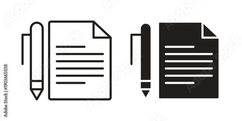 Agreement icon vector on trendy design. Outline vector stock illustration.