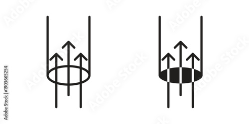 Air suction icon vector on trendy design. Outline vector stock illustration.