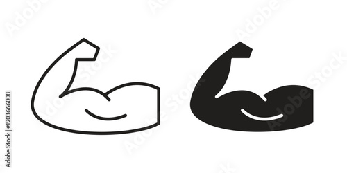 Arm icon vector on trendy design. Outline vector stock illustration.