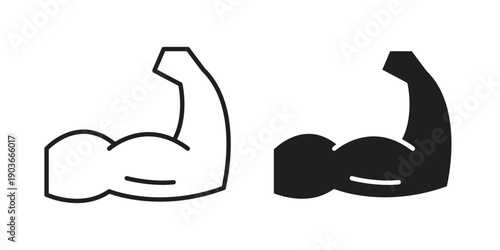 Arm icon vector on trendy design. Outline vector stock illustration.