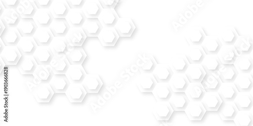 White paper texture abstract grid tile seamless hexagon wall creative metal business wallpaper texture background.