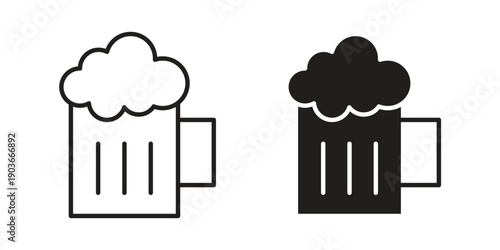 Beer icon vector on trendy design. Outline vector stock illustration.