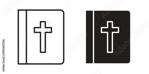 Bible icon vector on trendy design. Outline vector stock illustration.