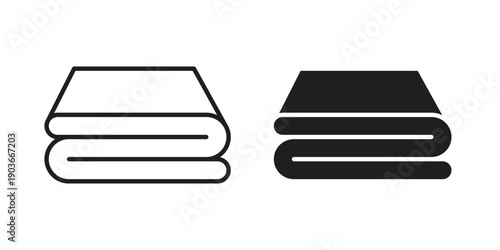 blanket icon vector on trendy design. Outline vector stock illustration.