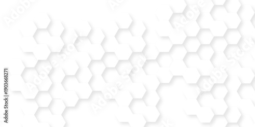 White paper texture abstract grid tile seamless hexagon wall creative metal business wallpaper texture background.