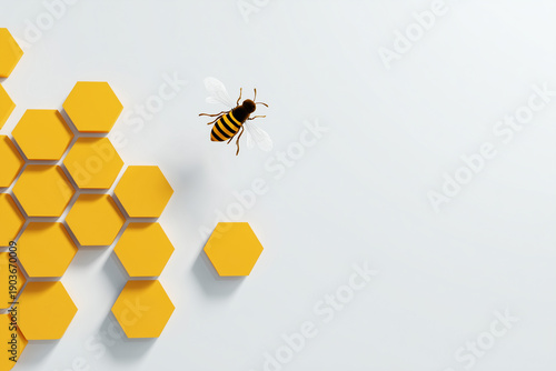 黄色のハチの巣模様